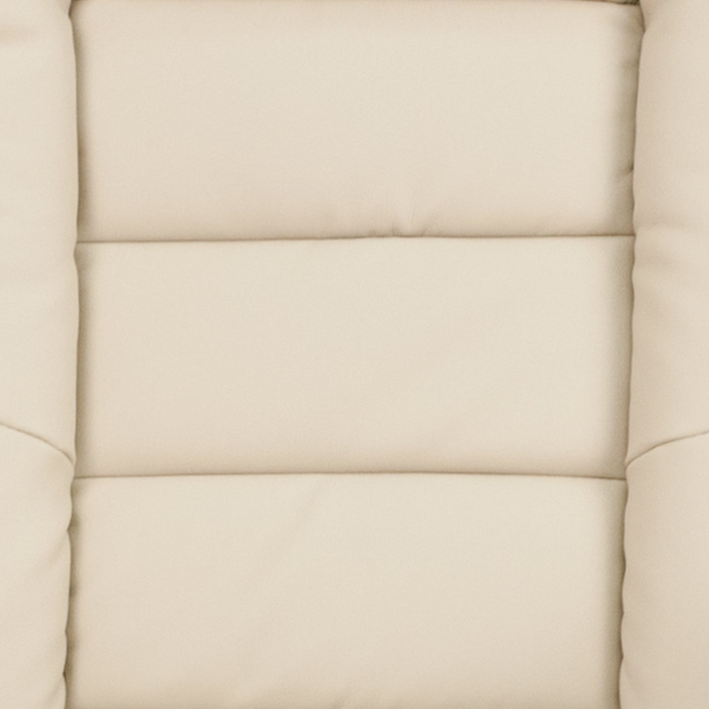 Bali Contemporary Multi-Position Recliner with Horizontal Stitching and Ottoman with Swivel Mahogany Wood Base in Beige LeatherSoft