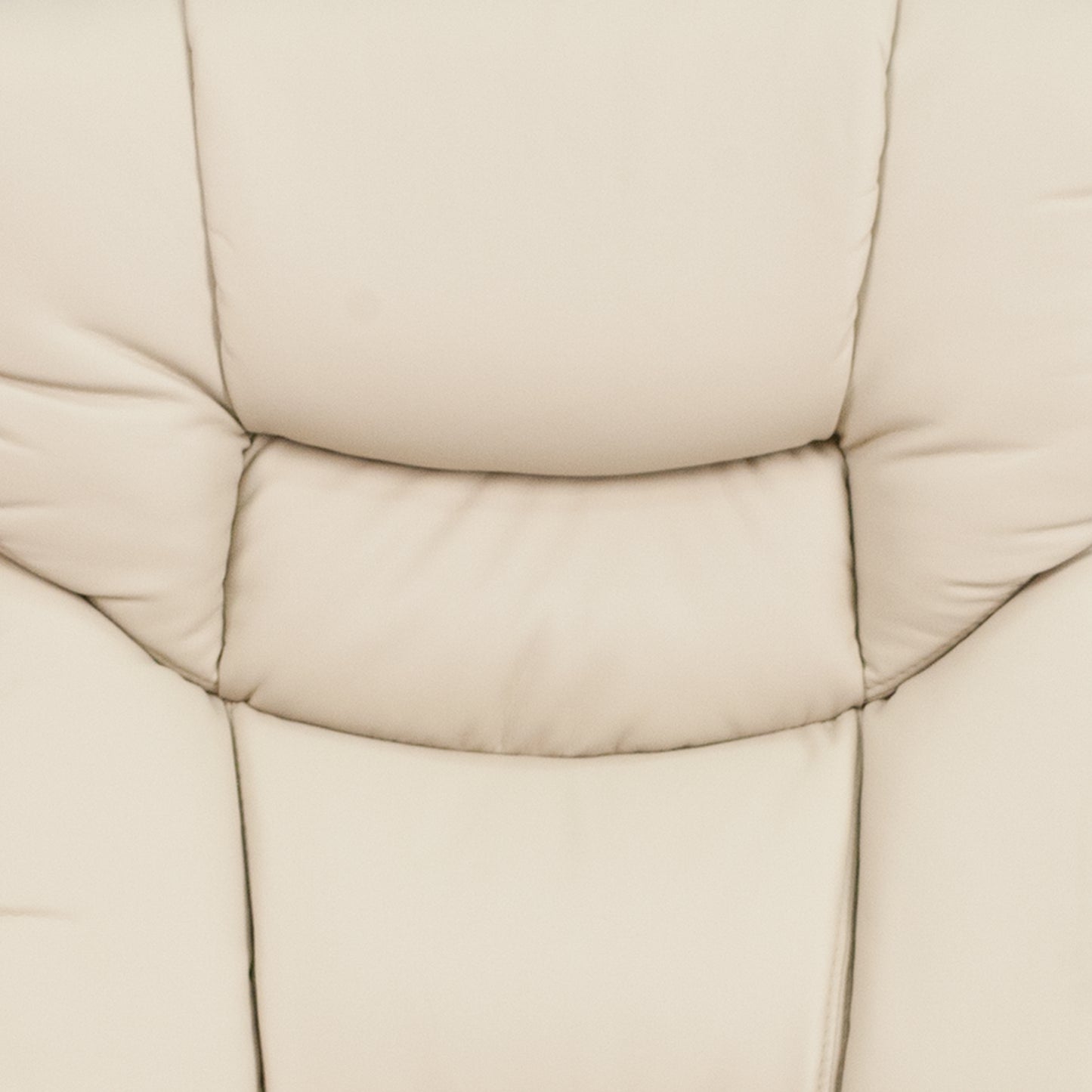 Allie Recliner Chair with Ottoman | Beige LeatherSoft Swivel Recliner Chair with Ottoman Footrest