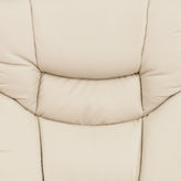 Allie Recliner Chair with Ottoman | Beige LeatherSoft Swivel Recliner Chair with Ottoman Footrest