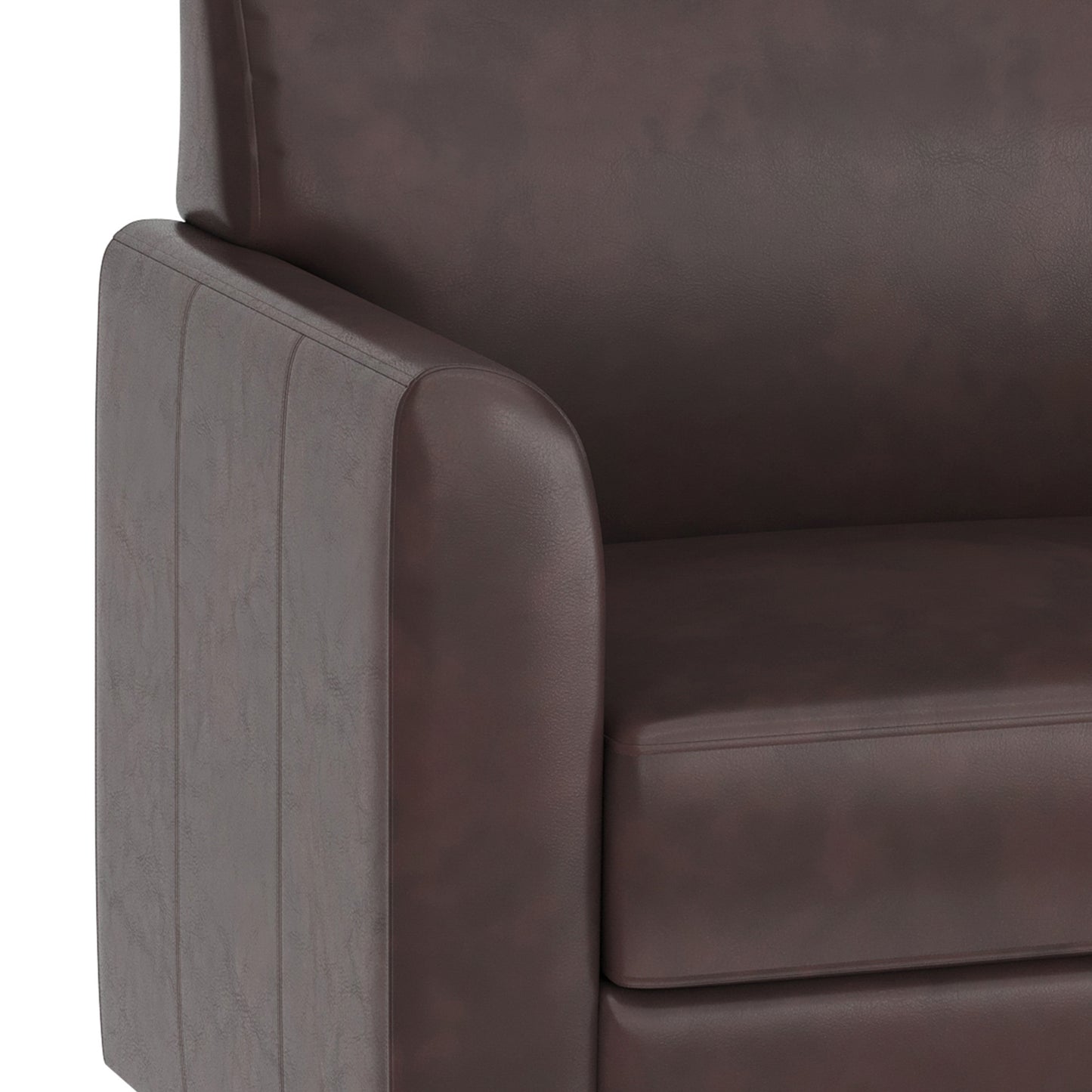 HERCULES Diplomat Brown LeatherSoft Chair with Clean Line-Stitched Frame and Chrome Legs