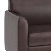 HERCULES Diplomat Brown LeatherSoft Chair with Clean Line-Stitched Frame and Chrome Legs