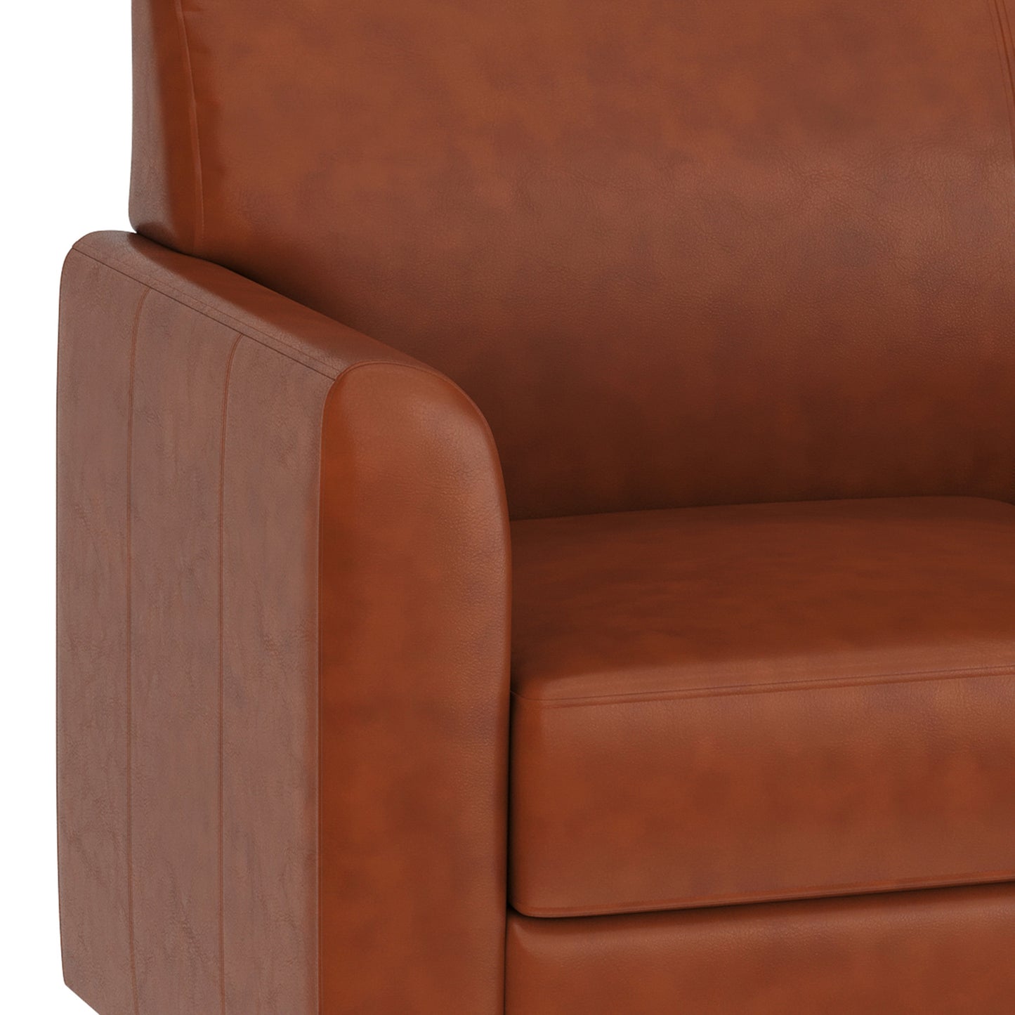 HERCULES Diplomat Cognac LeatherSoft Chair with Clean Line-Stitched Frame and Chrome Legs