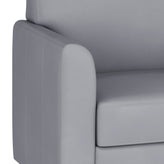 HERCULES Diplomat Gray LeatherSoft Chair with Clean Line-Stitched Frame and Chrome Legs