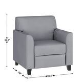 HERCULES Diplomat Series Gray LeatherSoft Chair