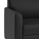 HERCULES Diplomat Black LeatherSoft Loveseat with Clean Line-Stitched Frame and Chrome Legs