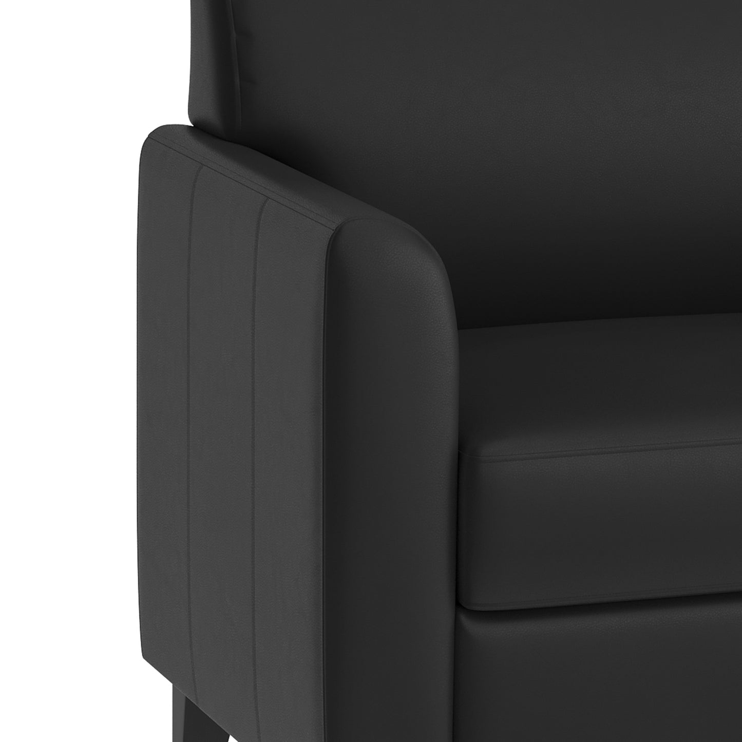 HERCULES Diplomat Series Black LeatherSoft Loveseat
