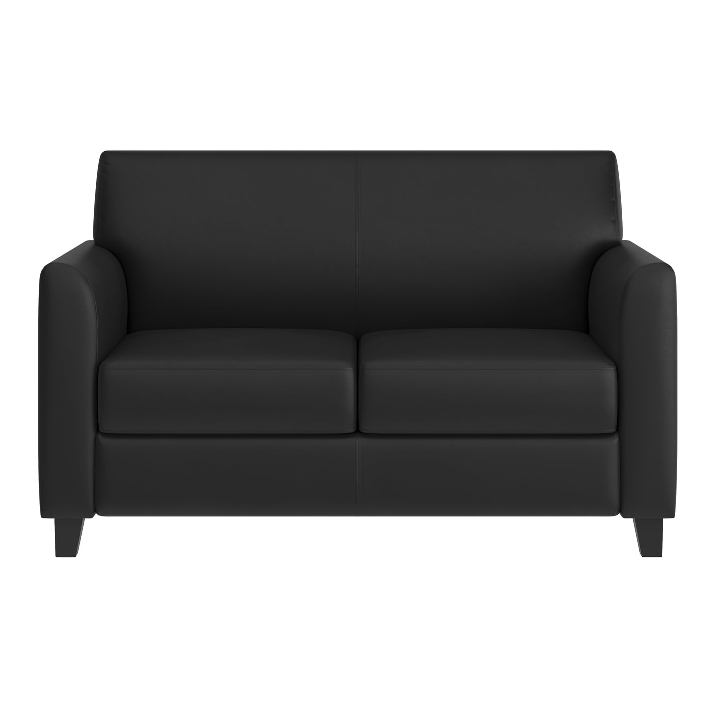 HERCULES Diplomat Series Black LeatherSoft Loveseat