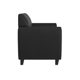 HERCULES Diplomat Series Black LeatherSoft Loveseat
