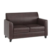 HERCULES Diplomat Series Brown LeatherSoft Loveseat