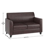 HERCULES Diplomat Series Brown LeatherSoft Loveseat
