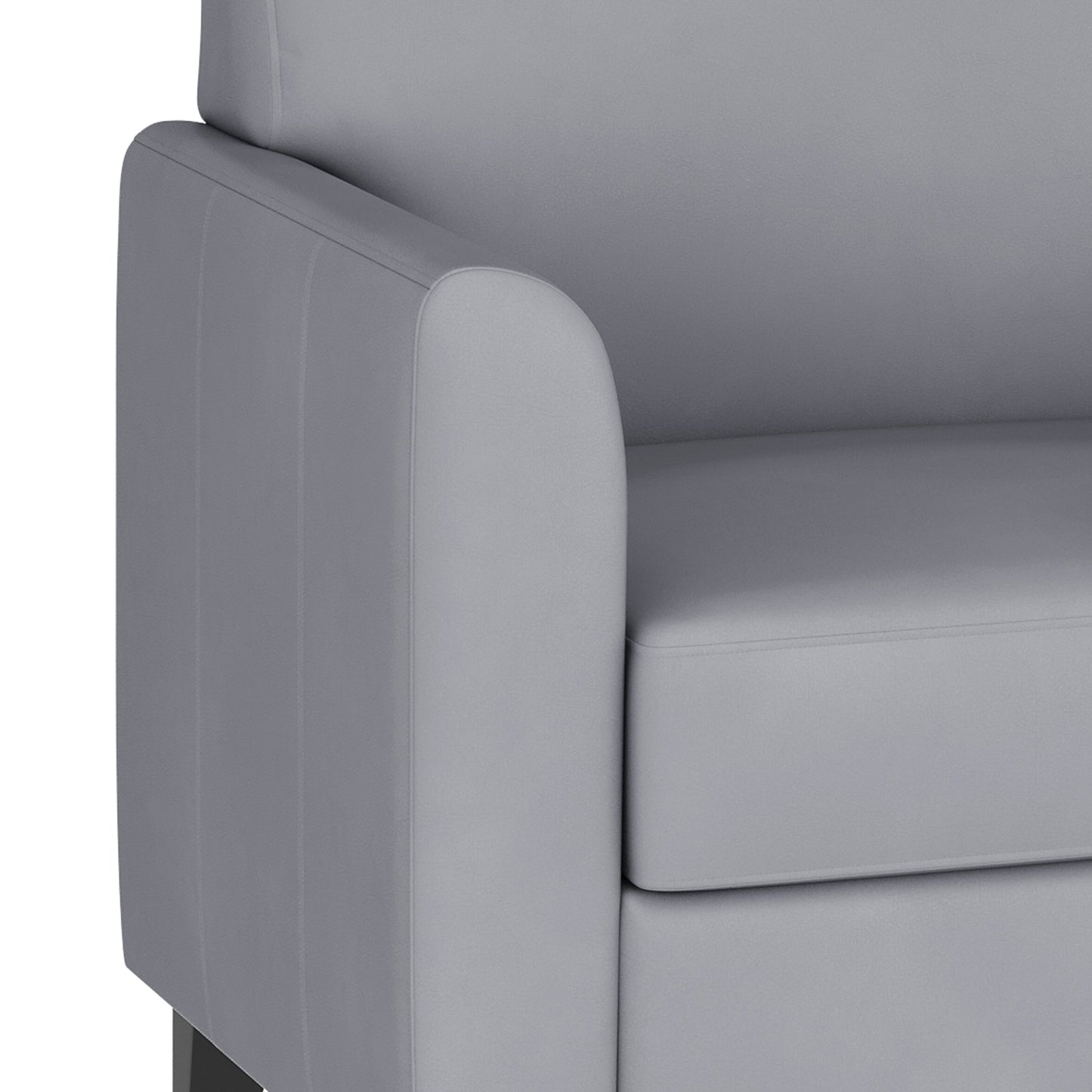 HERCULES Diplomat Series Gray LeatherSoft Loveseat