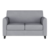 HERCULES Diplomat Series Gray LeatherSoft Loveseat