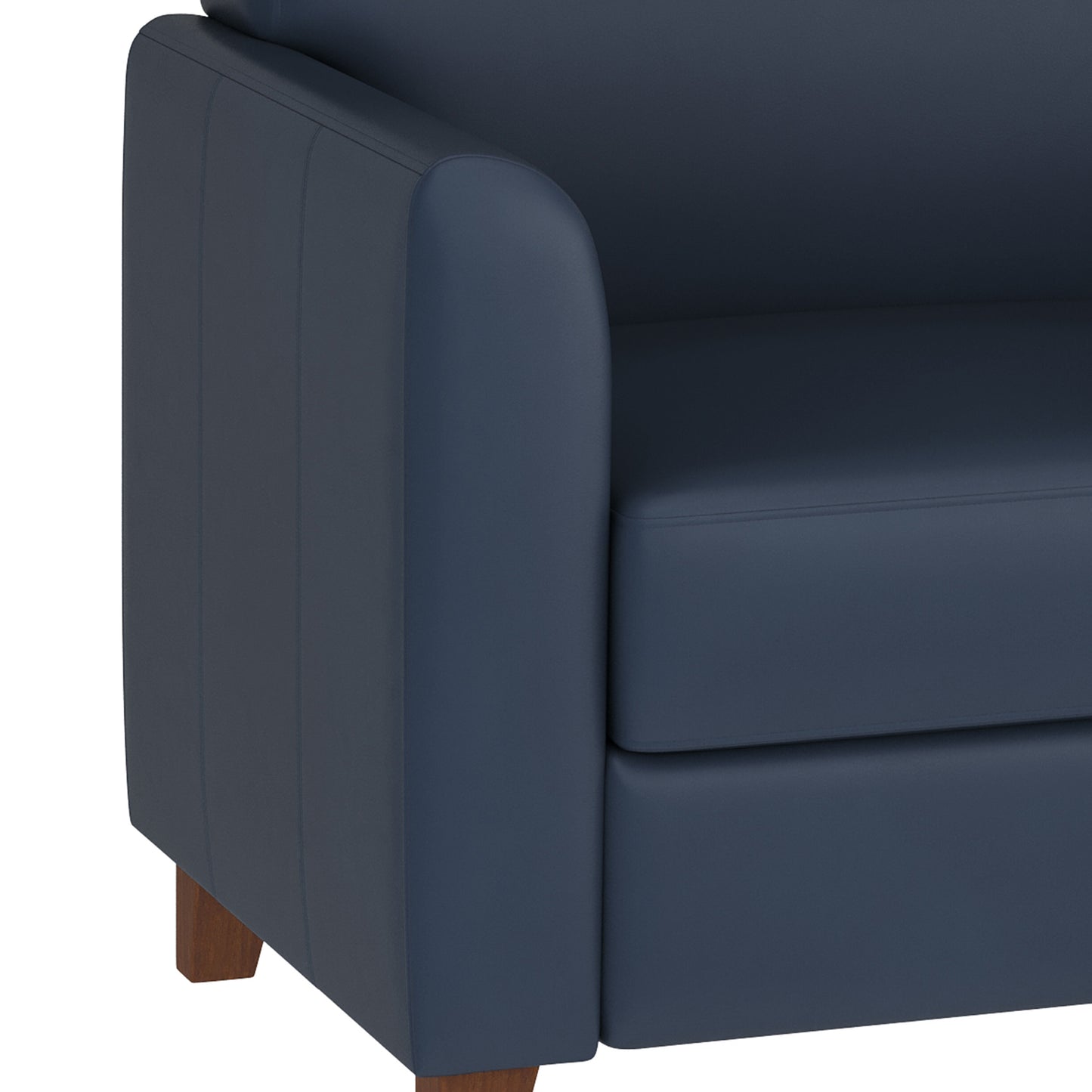 HERCULES Diplomat Series Navy LeatherSoft Loveseat