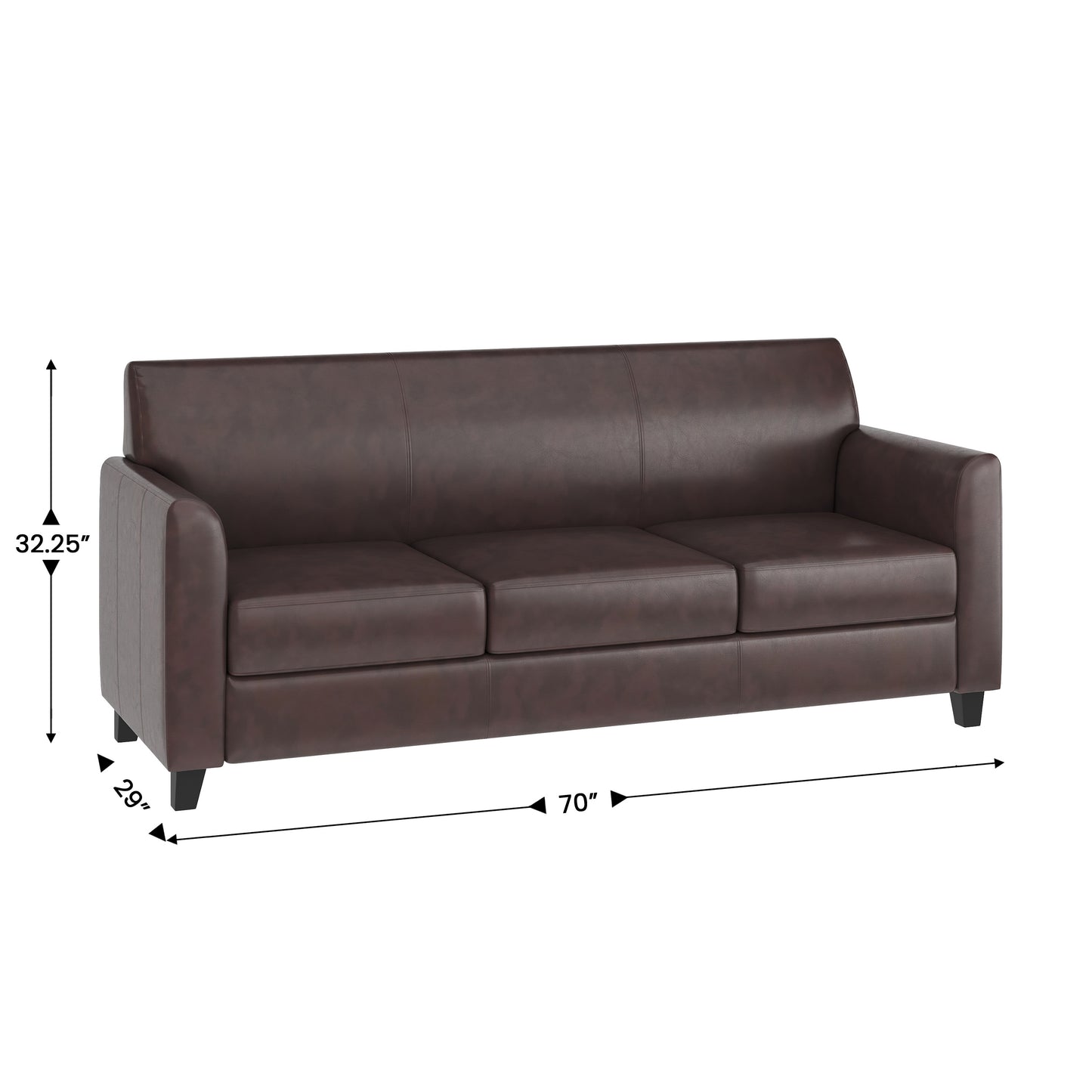 HERCULES Diplomat Series Brown LeatherSoft Sofa