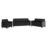HERCULES Diplomat Series LeatherSoft Sofa Chair and Seat Reception Set