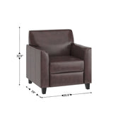HERCULES Diplomat Series Reception Set in Brown LeatherSoft