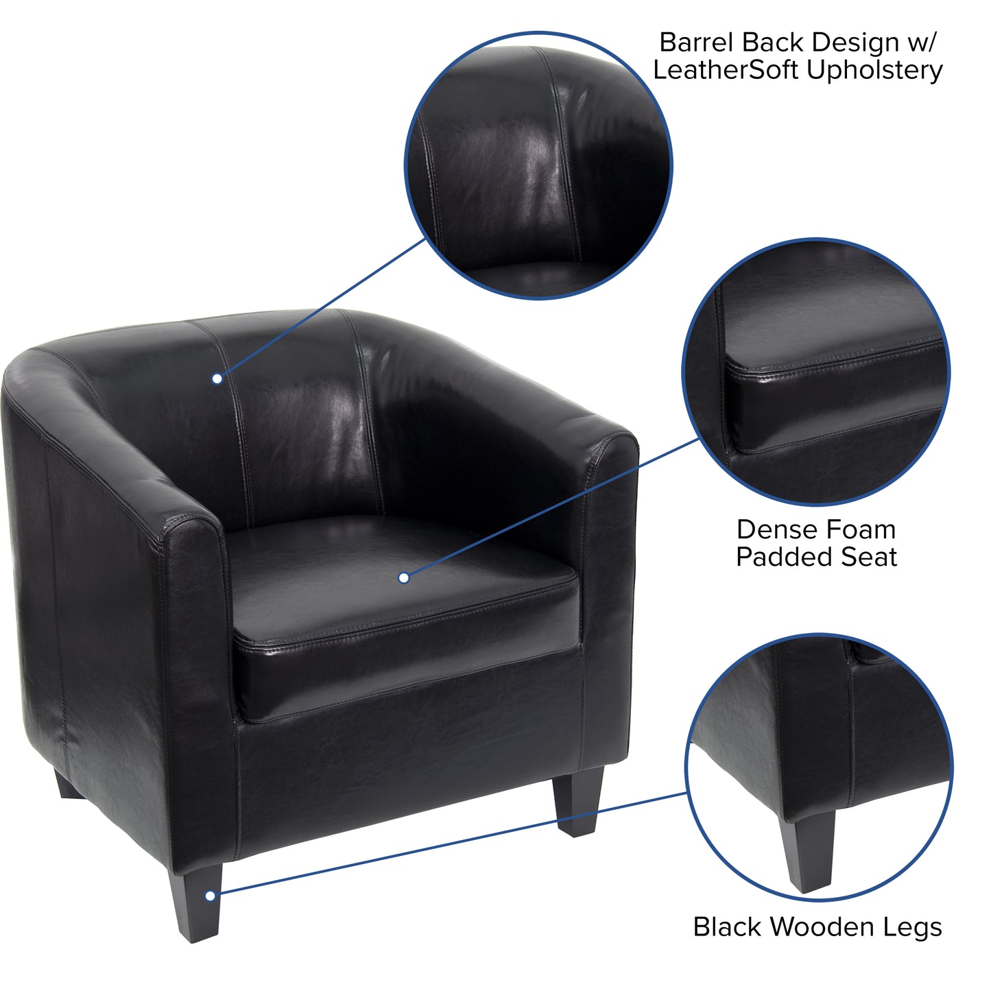 Katie Black LeatherSoft Lounge Chair