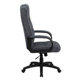 Rochelle High Back Gray Fabric Executive Swivel Office Chair with Arms