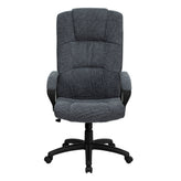 Rochelle High Back Gray Fabric Executive Swivel Office Chair with Arms