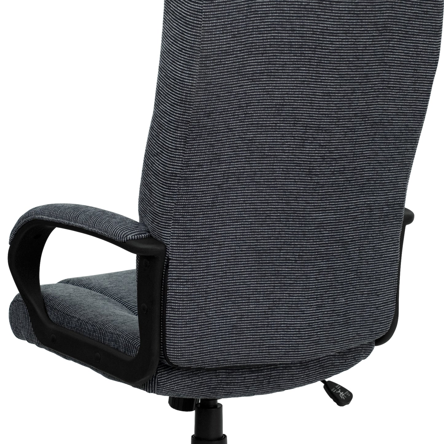 Rochelle High Back Gray Fabric Executive Swivel Office Chair with Arms
