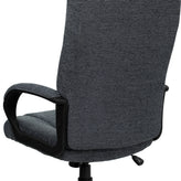 Rochelle High Back Gray Fabric Executive Swivel Office Chair with Arms