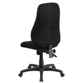 Hughes High Back Black Fabric Multifunction Swivel Ergonomic Task Office Chair