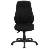 Hughes High Back Black Fabric Multifunction Swivel Ergonomic Task Office Chair