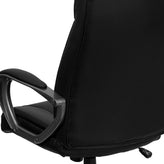Hansel High Back Black LeatherSoft Executive Swivel Office Chair with Arms