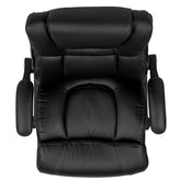 Hansel High Back Black LeatherSoft Executive Swivel Office Chair with Double Layered Headrest and Open Arms