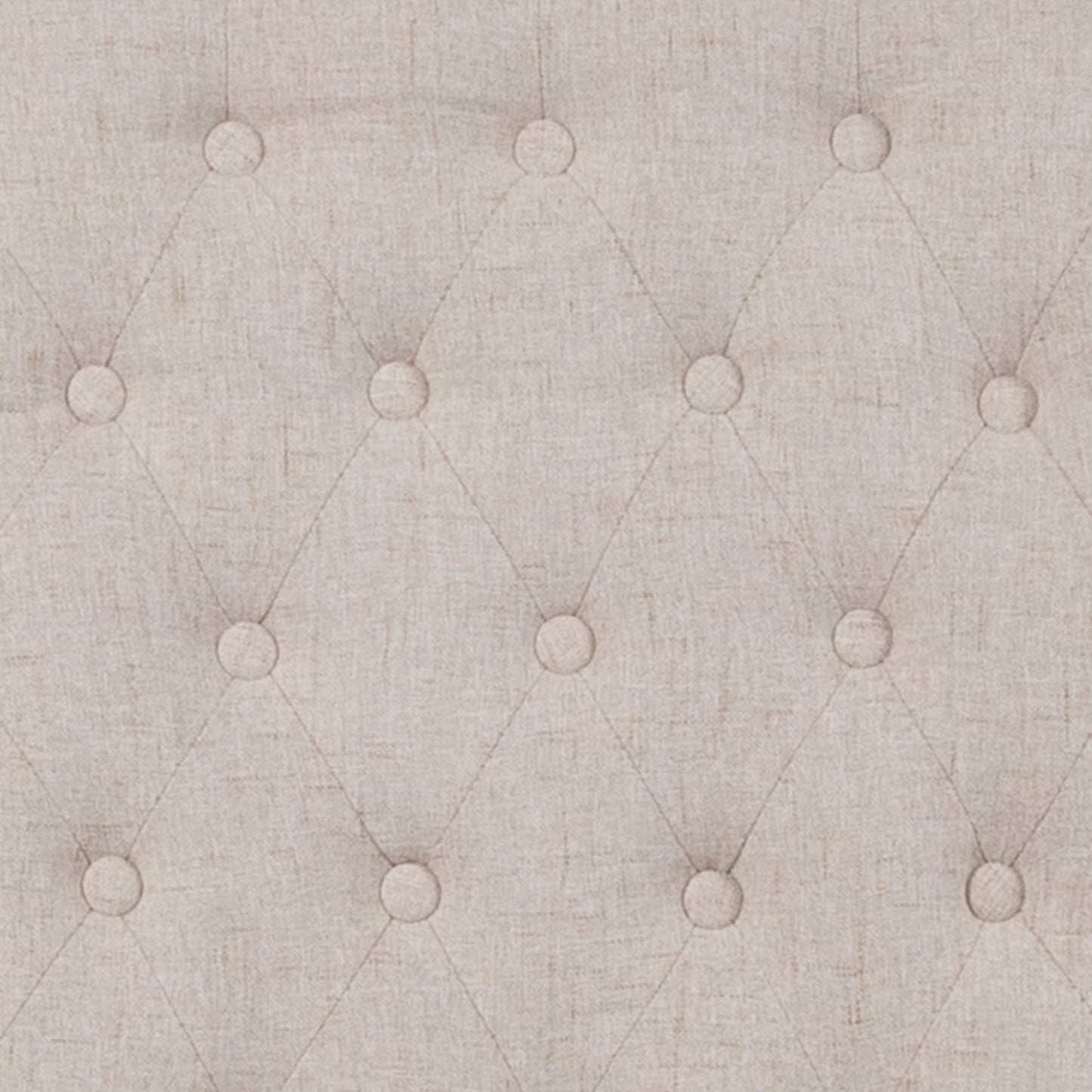 HERCULES Series Beige Fabric Parsons Chair with Rolled Back, Accent Nail Trim and Walnut Finish