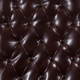 HERCULES Series Brown LeatherSoft Parsons Chair with Rolled Back, Accent Nail Trim and Walnut Finish