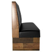 Button Tufted Back Restaurant Booth with Laminate Base19a11bb4c8d74d41dd