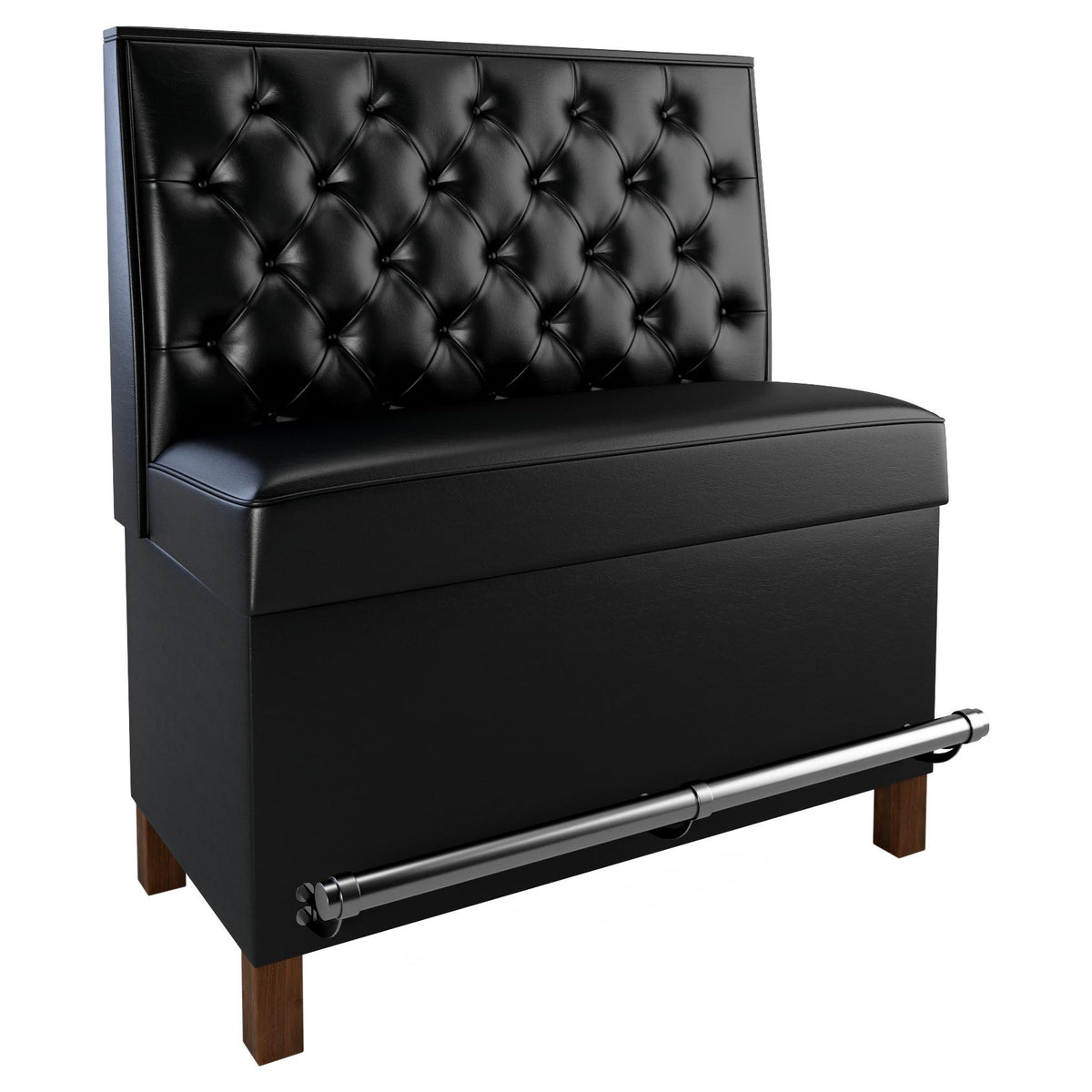 Button Tufted Back Restaurant Booth with Wood Legs - Bar Height19f907d128c1eeba42