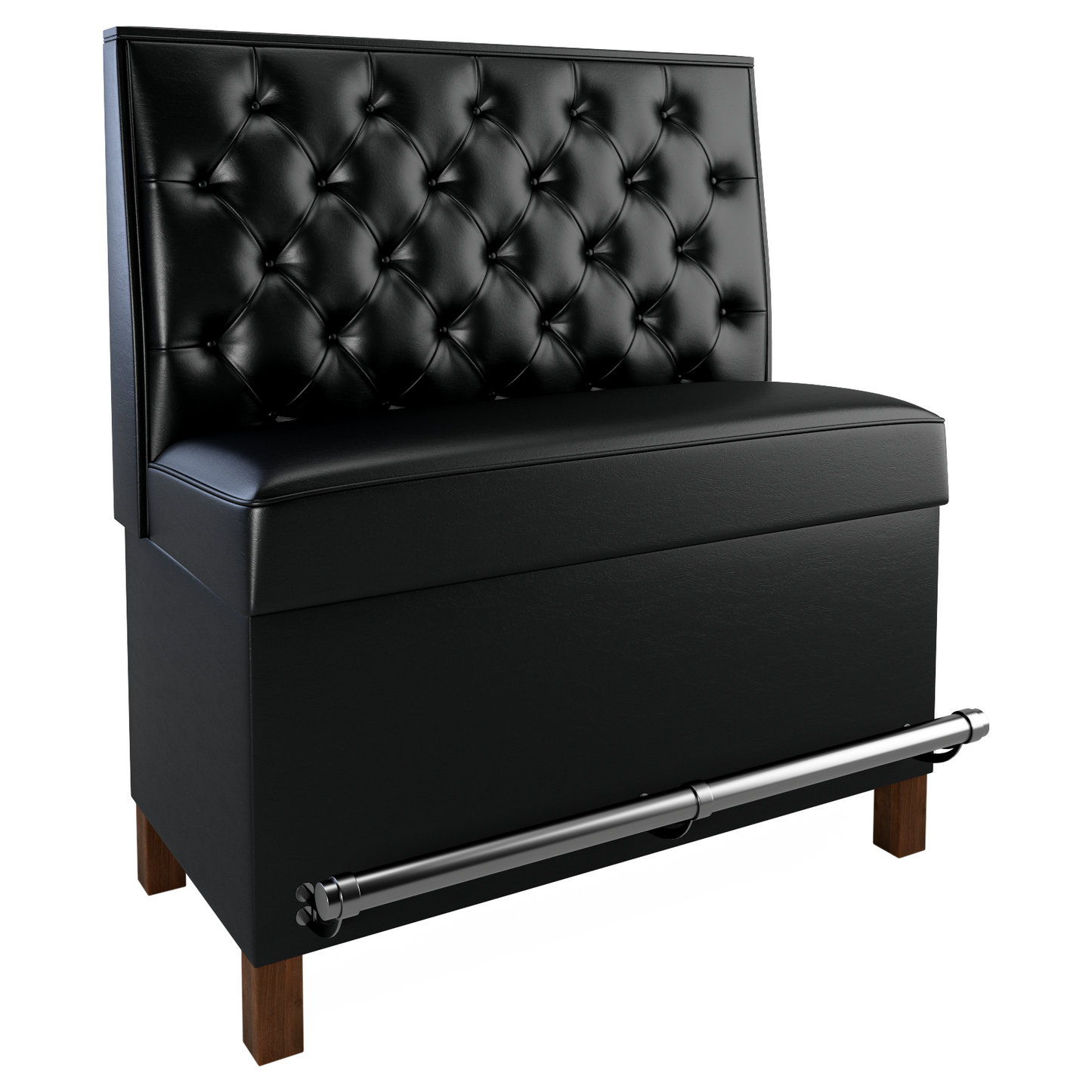 Button Tufted Back Restaurant Booth with Wood Legs - Bar Height19f907d128c1eeba42