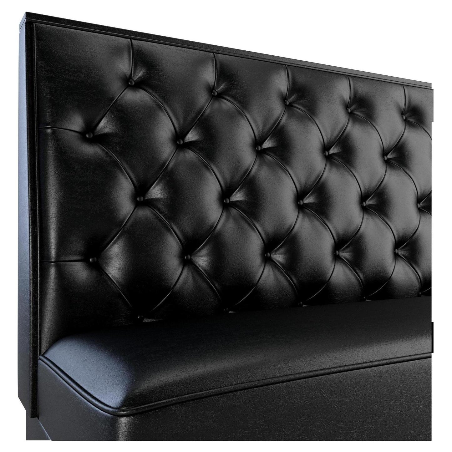 Button Tufted Back Restaurant Booth with Padded Base198ad62239f658b415