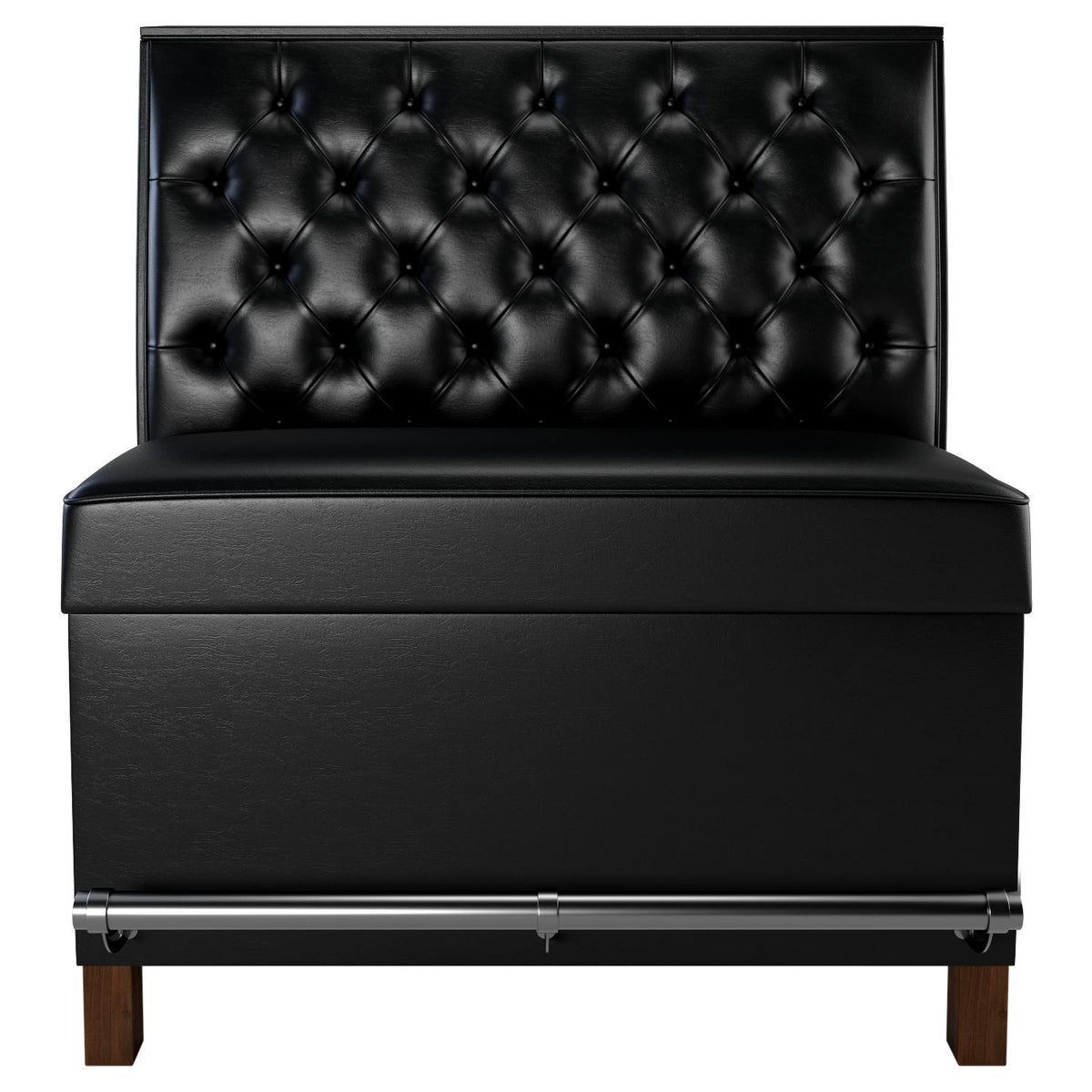 Button Tufted Back Restaurant Booth with Wood Legs - Bar Height19f907d128c1ddf8f0