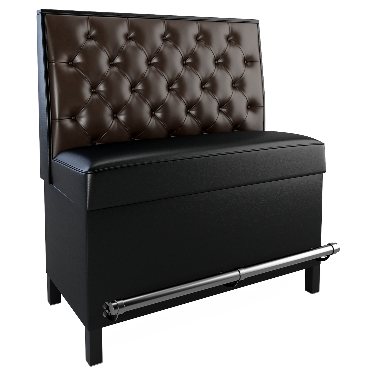 Button Tufted Back Restaurant Booth with Metal Legs - Bar Height19f907d3ace4a6f2a0