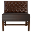Button Tufted Back Restaurant Booth with Extended Wood Legs - Bar Height19f907fb8634a91e35