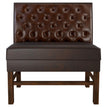 Button Tufted Back Restaurant Booth with Extended Wood Legs - Bar Height19f907fb8634a91e35