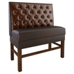 Button Tufted Back Restaurant Booth with Extended Wood Legs - Bar Height19f907fb86346c023b