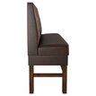 Button Tufted Back Restaurant Booth with Extended Wood Legs - Bar Height19f907fb86340e438