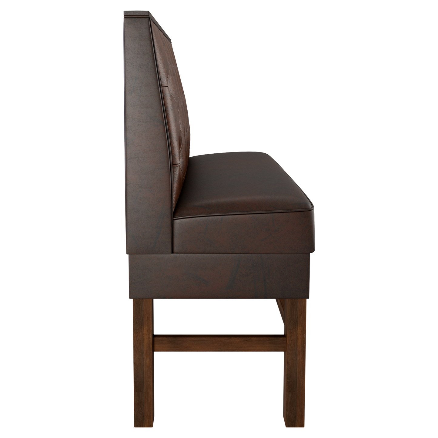 Button Tufted Back Restaurant Booth with Extended Wood Legs - Bar Height19f907fb86340e438