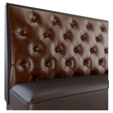 Button Tufted Back Restaurant Booth with Extended Wood Legs - Bar Height19f907fb8638c2584