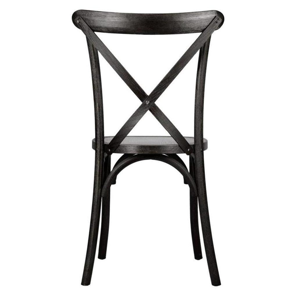 Back. Safe Chair Traditional Cross Back ToughWood Stackable Side Chair – Restaurant ...