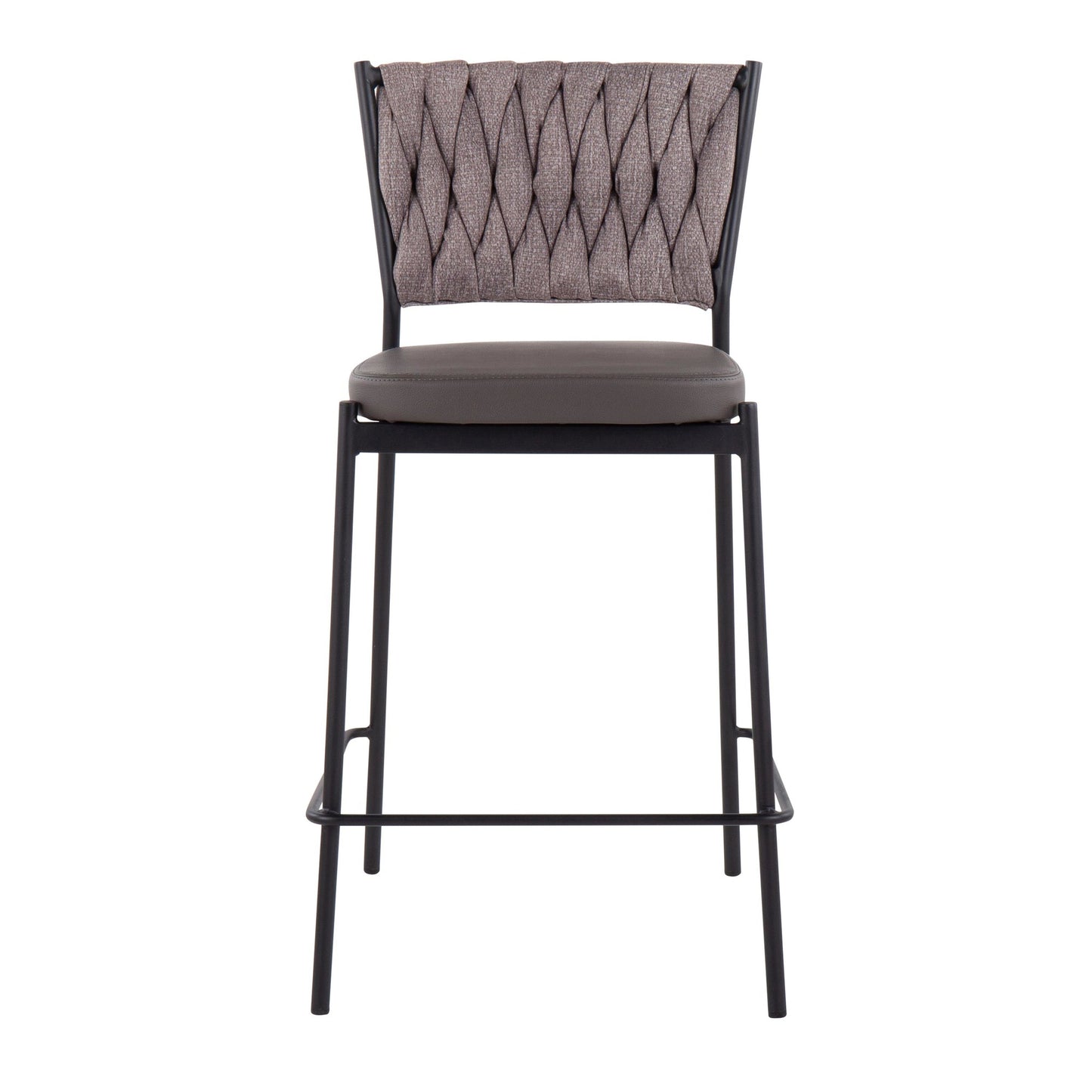 Braided Tania 24" Fixed-Height Counter Stool - Set of 2