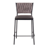 Braided Tania 24" Fixed-Height Counter Stool - Set of 2