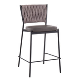 Braided Tania 24" Fixed-Height Counter Stool - Set of 2