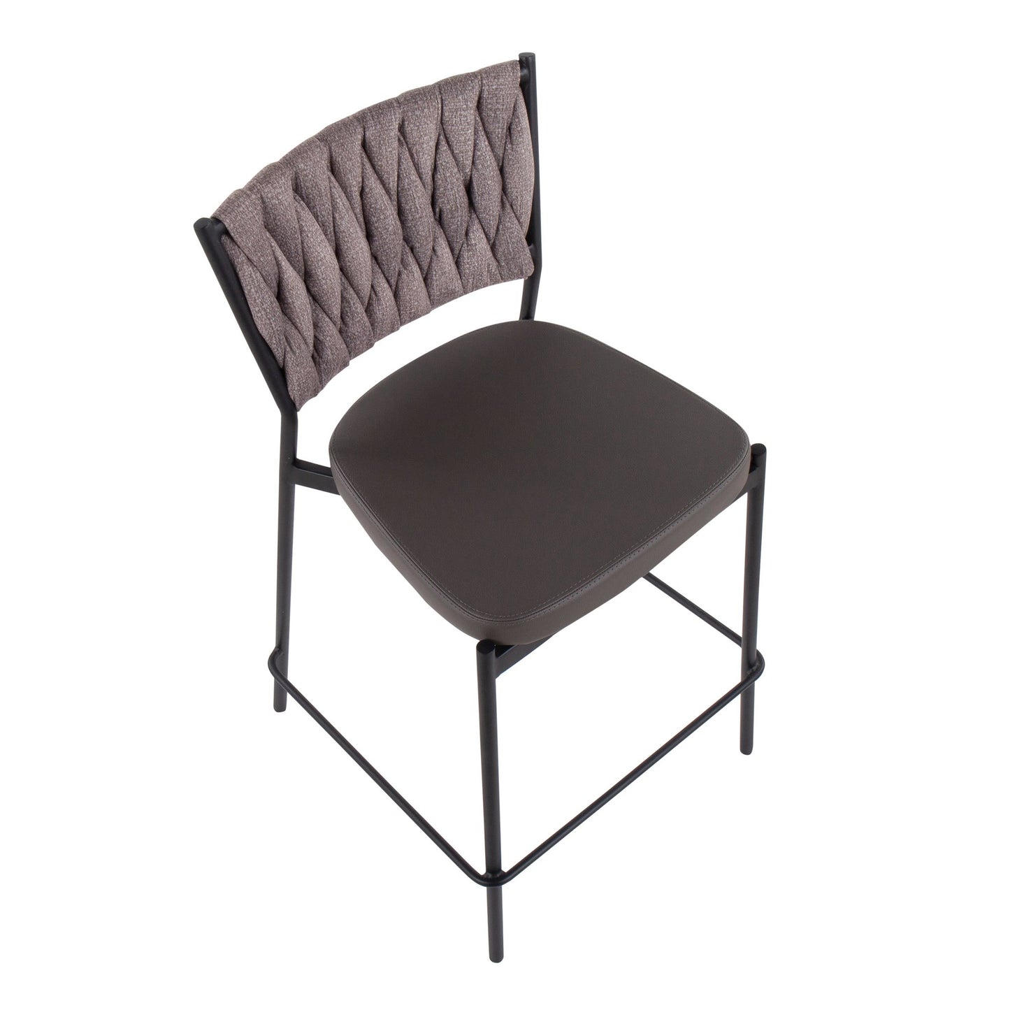 Braided Tania 24" Fixed-Height Counter Stool - Set of 2