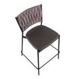 Braided Tania 24" Fixed-Height Counter Stool - Set of 2