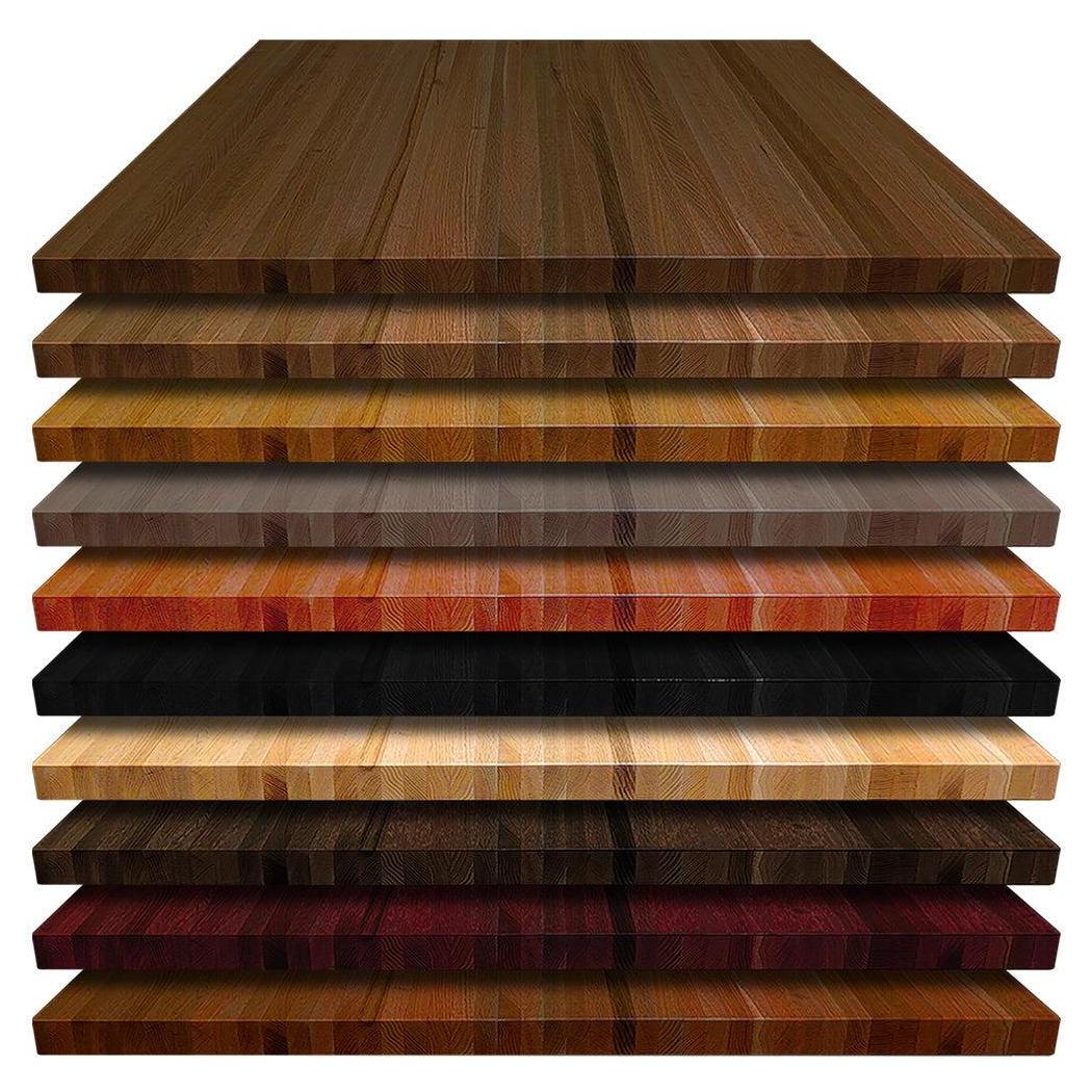 Custom Solid White Oak Butcher Block Table Tops